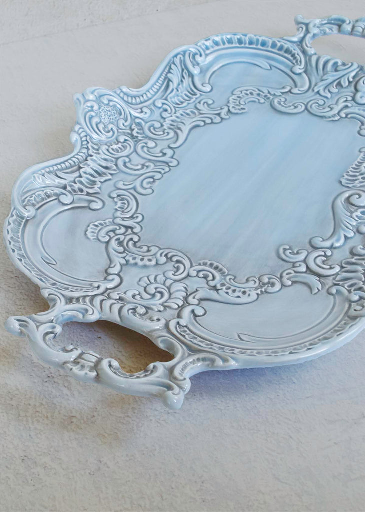 Arte Italica Baroque Tray, Powder Blue