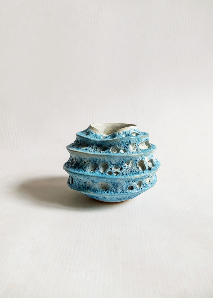 Coral Rock Bud Vase, Sea Blue