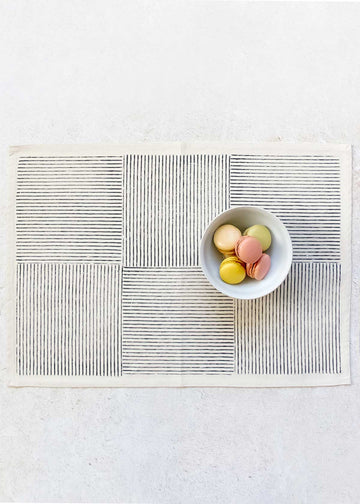Sustainable Threads Villa Block Printed Cotton Placemat