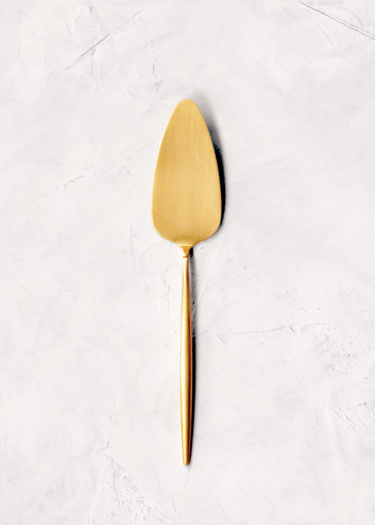 Cutipol Moon Pastry Server, Brushed Gold