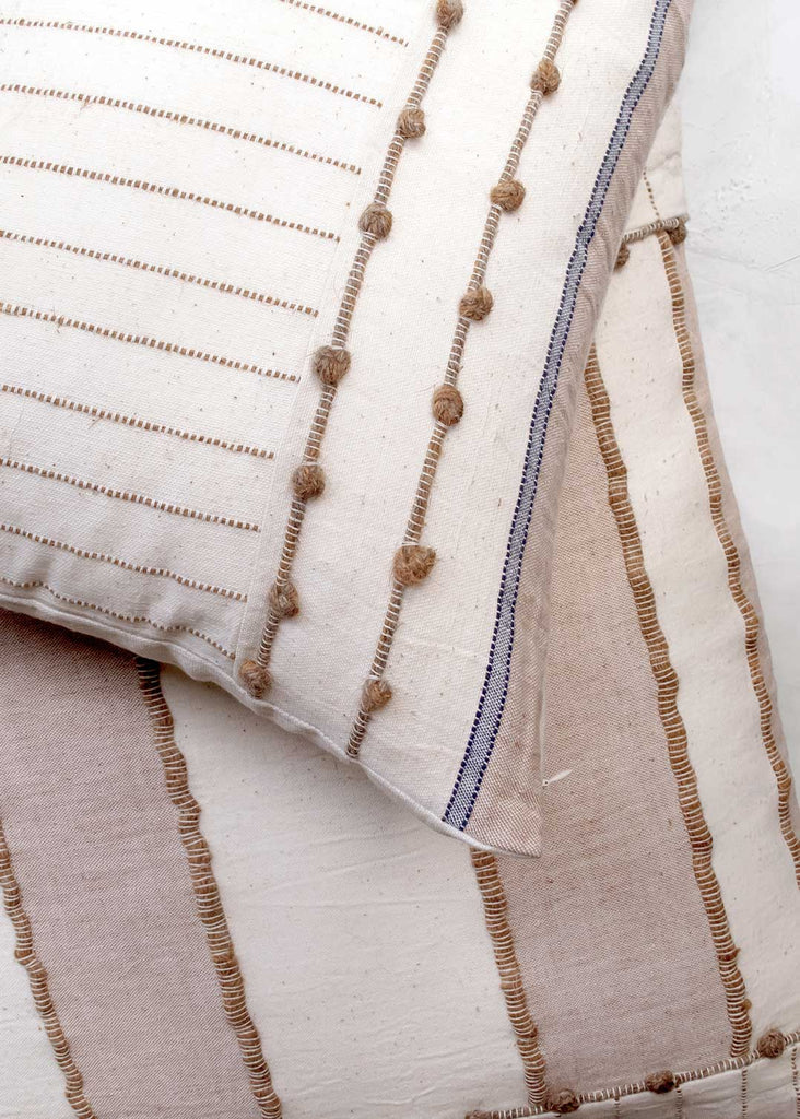Cotton and Wool Terracotta Blocks Pillow