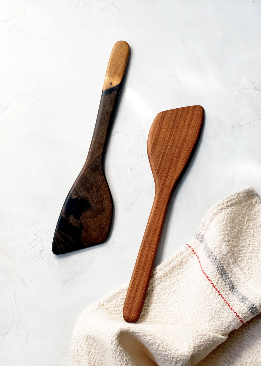 Itza Hard Angled Wood Spatula – Minzuu