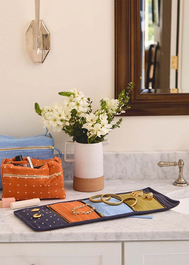 Anchal Small Travel Organizer Dusk Blue