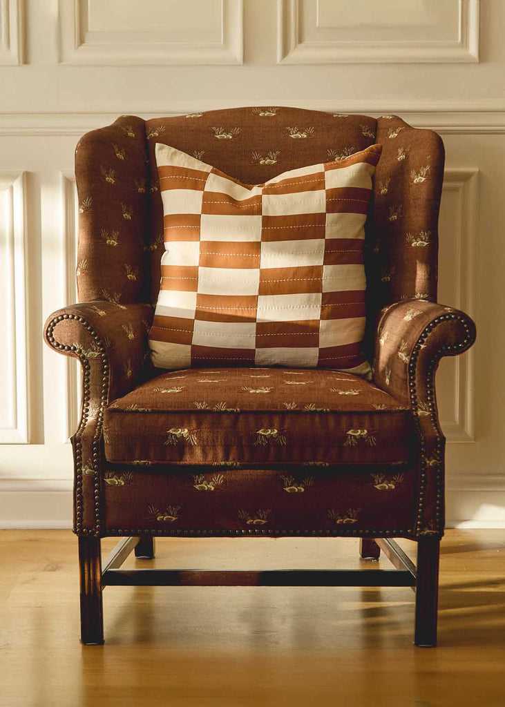 Anchal Stitched Checker Pillow