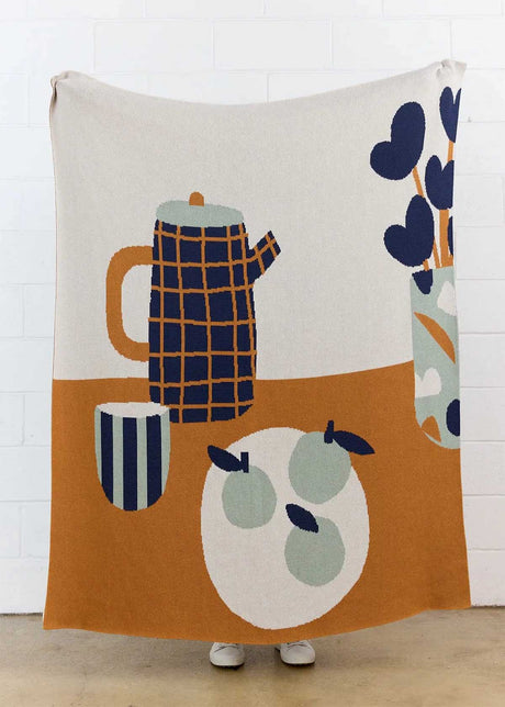 Biquette Breakfast Knit Blanket
