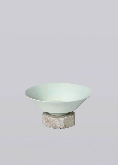 Celadon Porcelain Large Peony Bowl