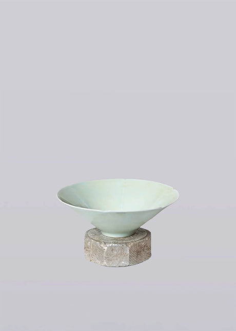 Cobalt Guild Celadon Porcelain Medium Conical Bowl