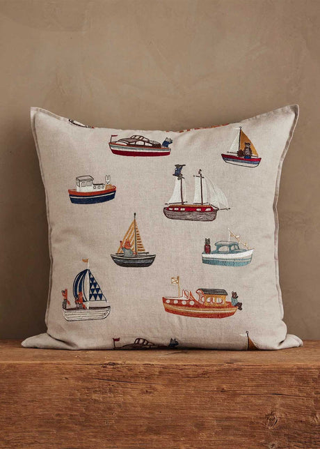 Coral & Tusk Boats Pattern Pillow