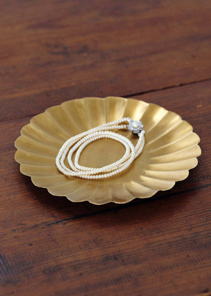 Fog Linen Work Brass Petal Tray Medium