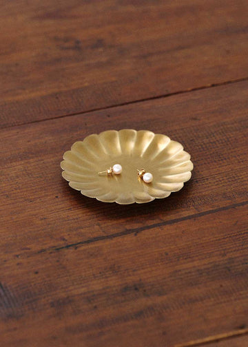 Fog Linen Work Brass Petal Tray Small