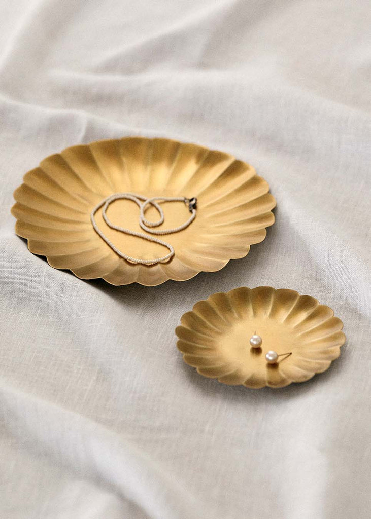 Fog Linen Work Brass Petal Tray Small