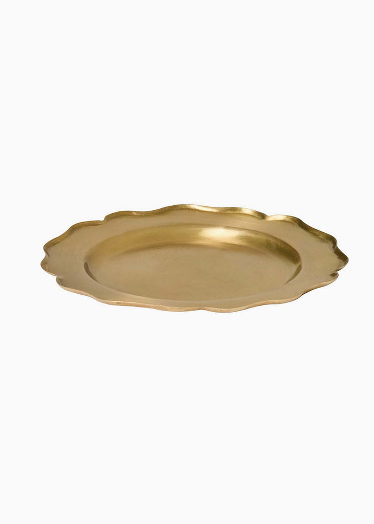 Fog Linen Work Brass Ruffle Edge Tray