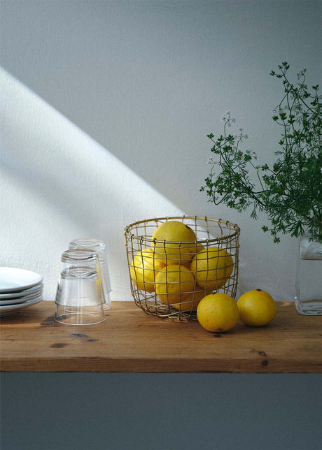 Fog Linen Work Small Wire Basket 