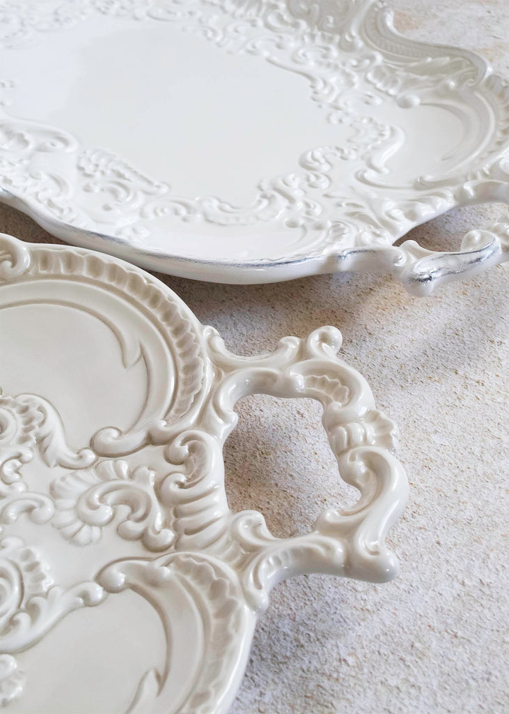 Arte Italica Finezza Baroque Tray, Cream