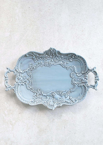 Arte Italica Baroque Tray, Powder Blue