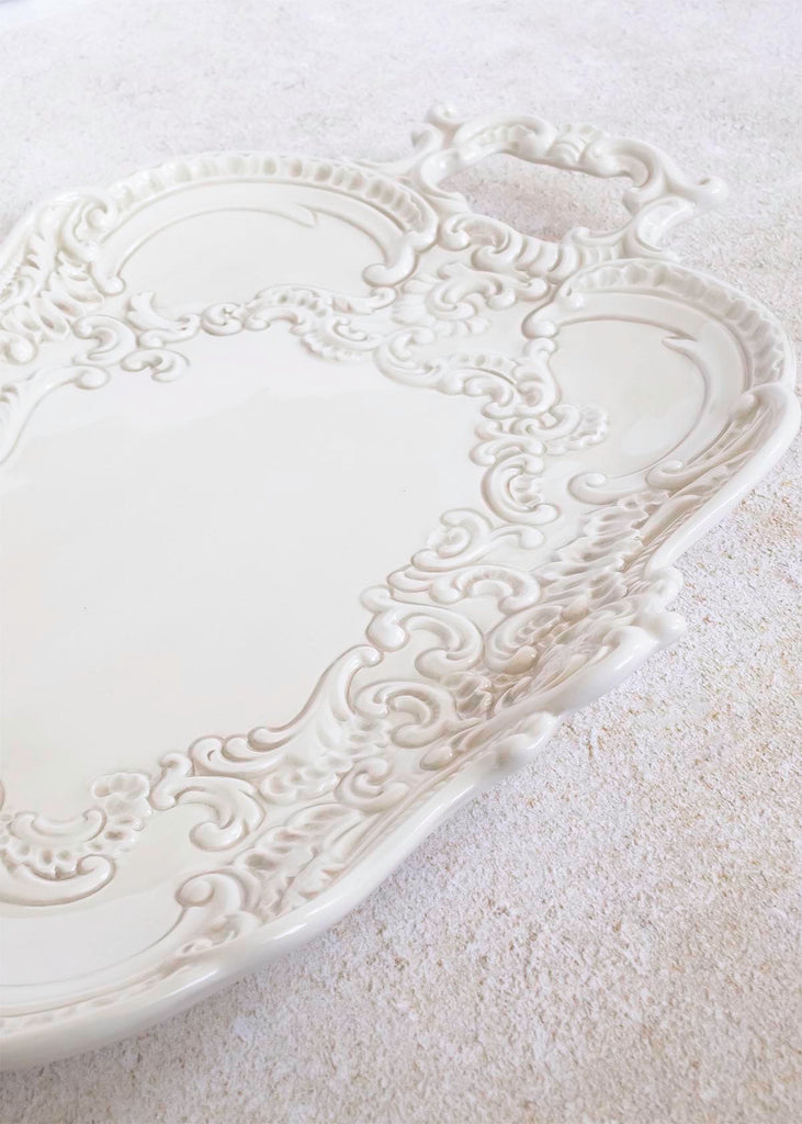 Arte Italica Finezza Baroque Tray, Cream