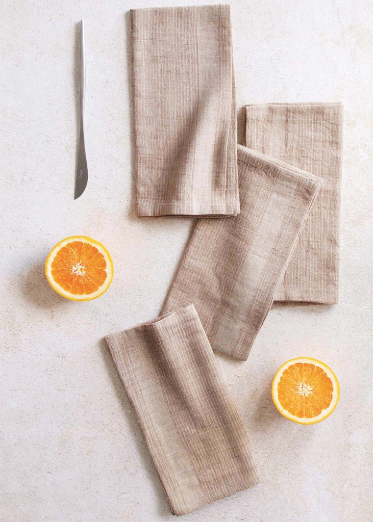 Organic Cotton Ochre Napkin, set of 4