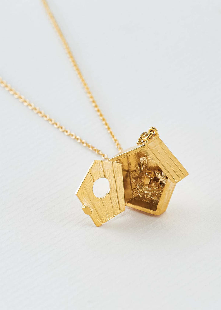 Alex Monroe Nesting Birdhouse Necklace