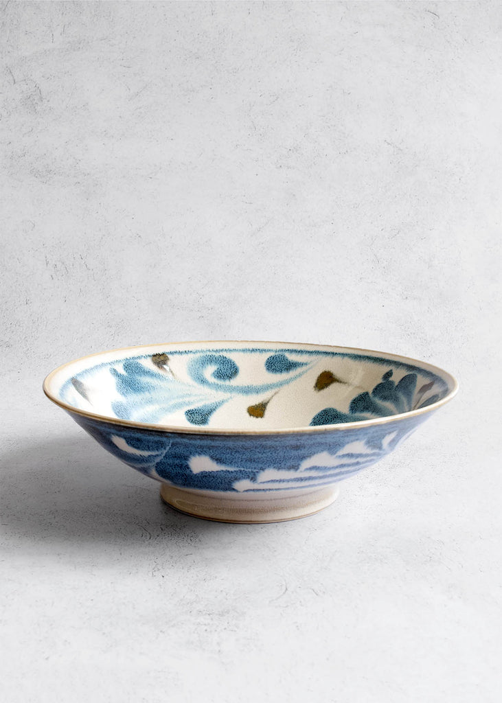 Onikawa Indigo Serving Bowl