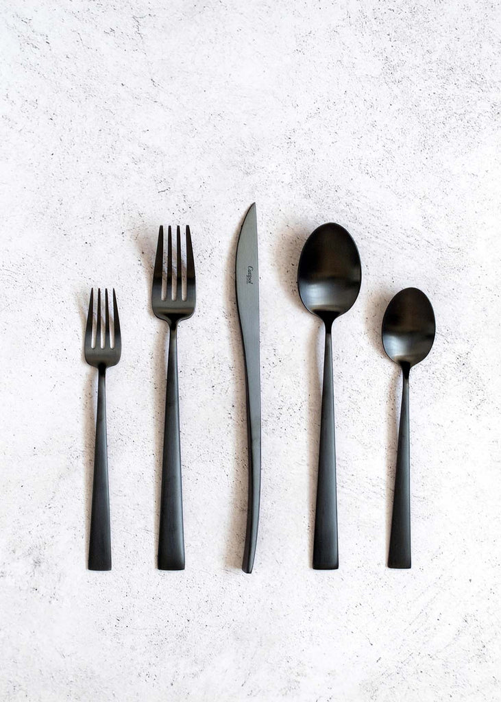 Cutipol Duna 5pc Place Setting Matte Black