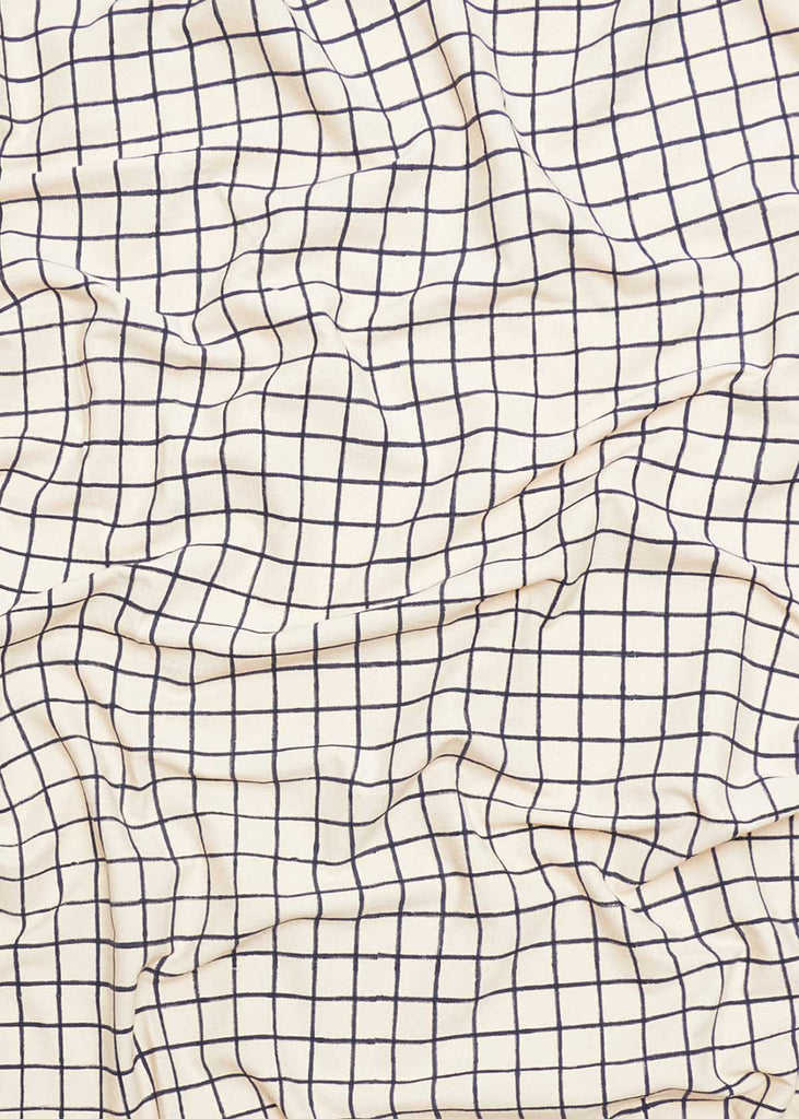 Anchal Block Print Grid Tablecloth