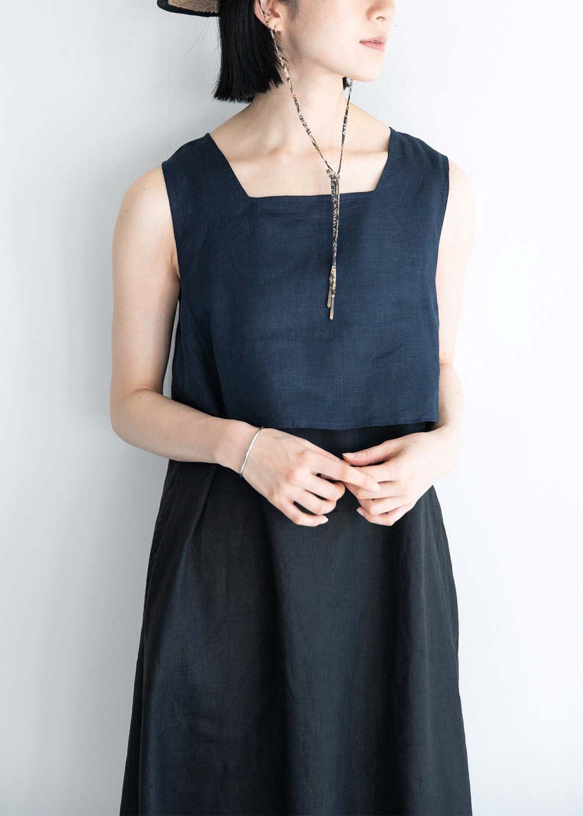 Fog Linen Work Nagisa Dress, Nuit Fog Linen Work Nagisa Dress, Nuit