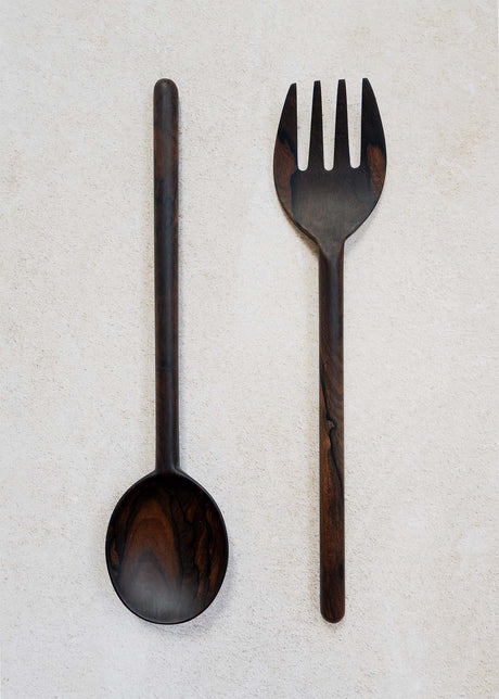 Itza Wood Large Banquet Salad Server Set of 2