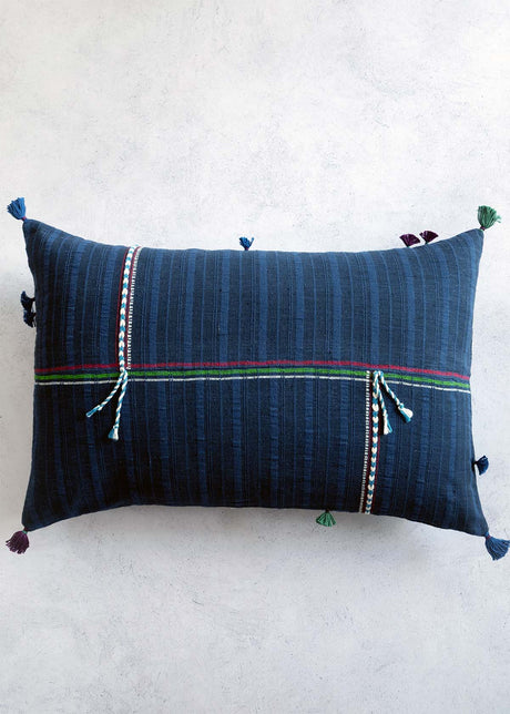 Injiri Amber Indigo Lumbar Pillow