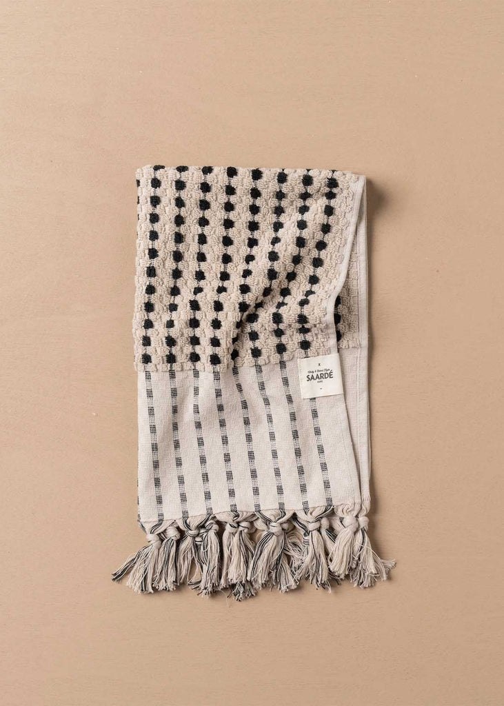 Saardé Chickpea Bath Collection, Stone/Black