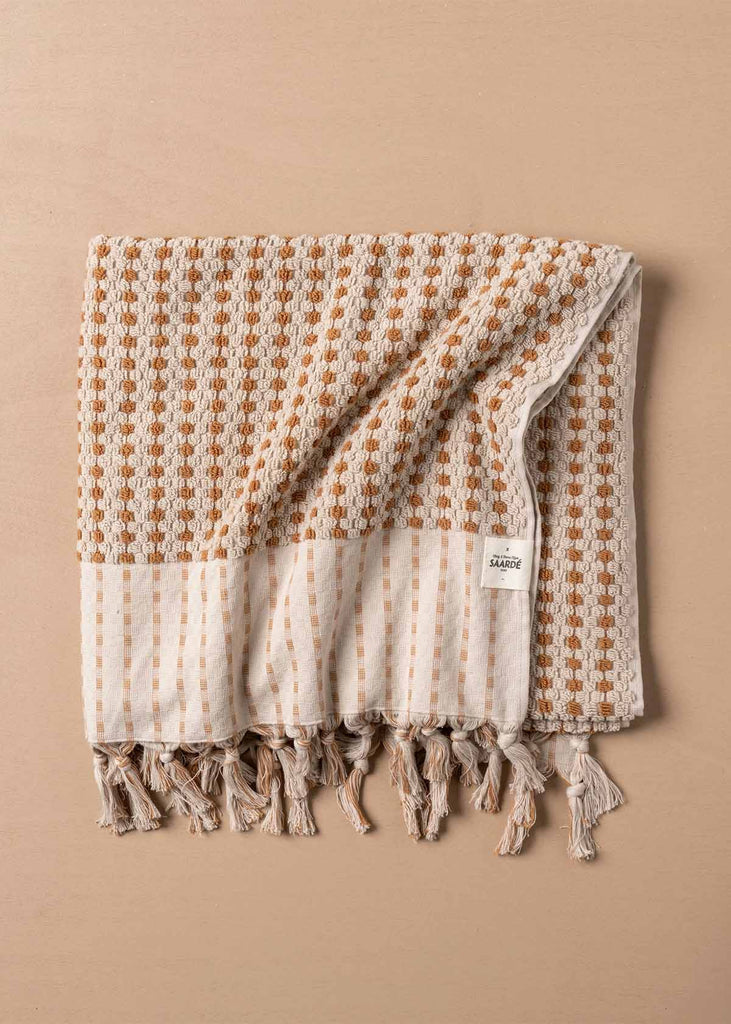 Saardé Chickpea Bath Collection, Stone/Terracotta