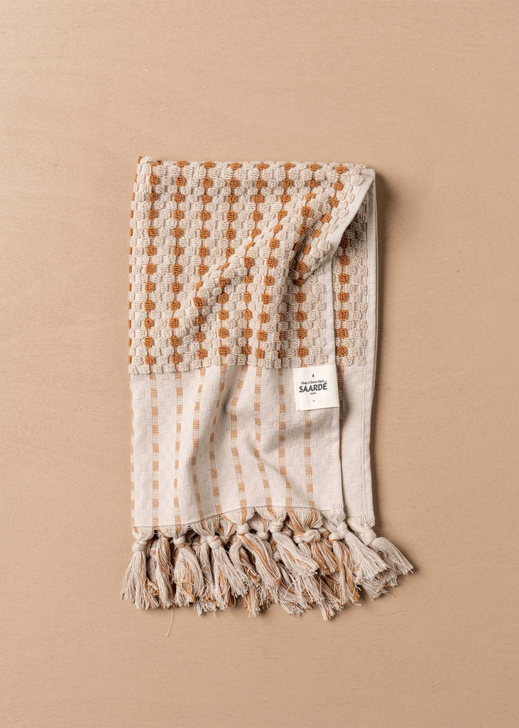 Saardé Chickpea Bath Collection, Stone/Terracotta