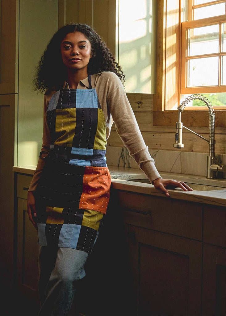 Trellis Organic Cotton Bib Apron