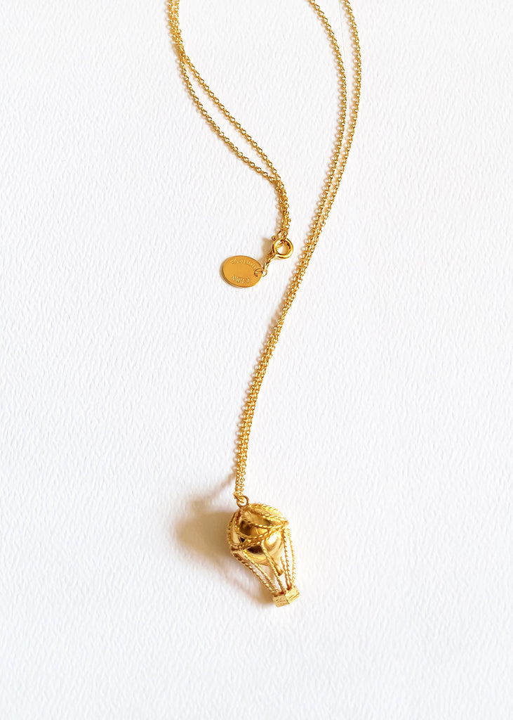 Alex Monroe Gold Plated Hot Air Balloon Necklace