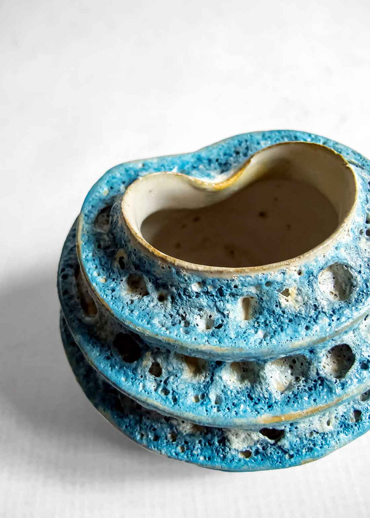 Coral Rock Bud Vase, Sea Blue