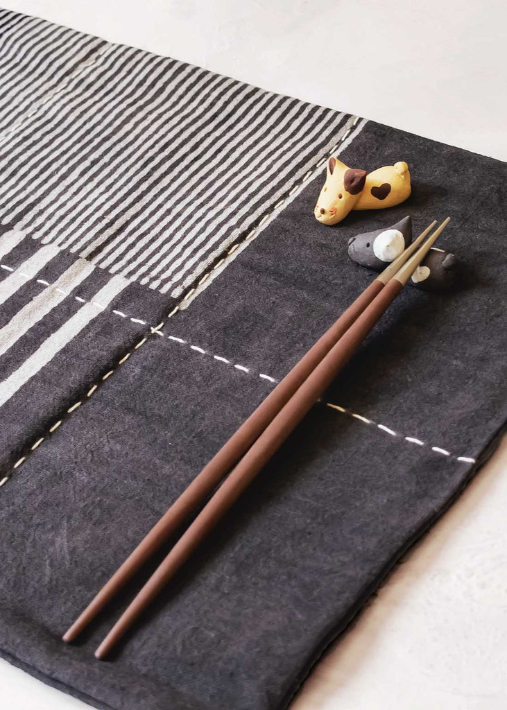 Cutipol Goa Chopstick Set, Brown / Brushed Steel