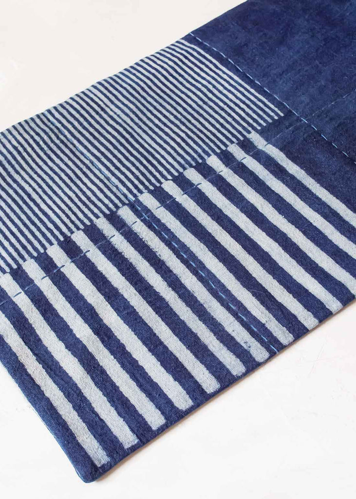 Handwork Studio Block Printed Stripes Placemat, Indigo