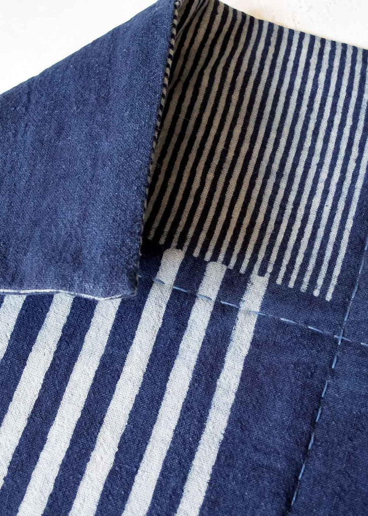 Handwork Studio Block Printed Stripes Placemat, Indigo