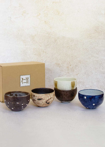 Mino Ware Hinata Bowl Set of 5