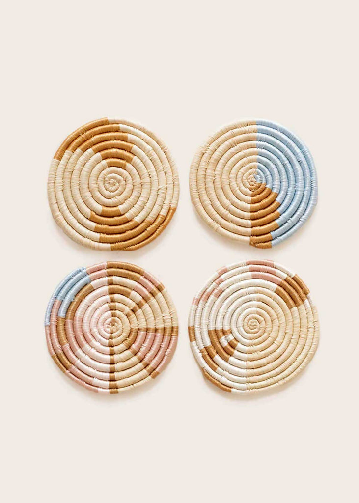 Indego Africa Abstract Pastel Coasters Set of 4