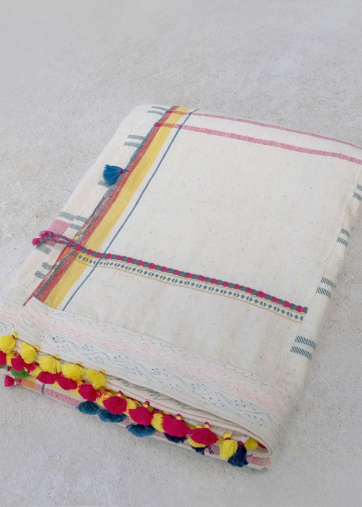 Injiri Hanu Handwoven Cotton Single Bed Cover