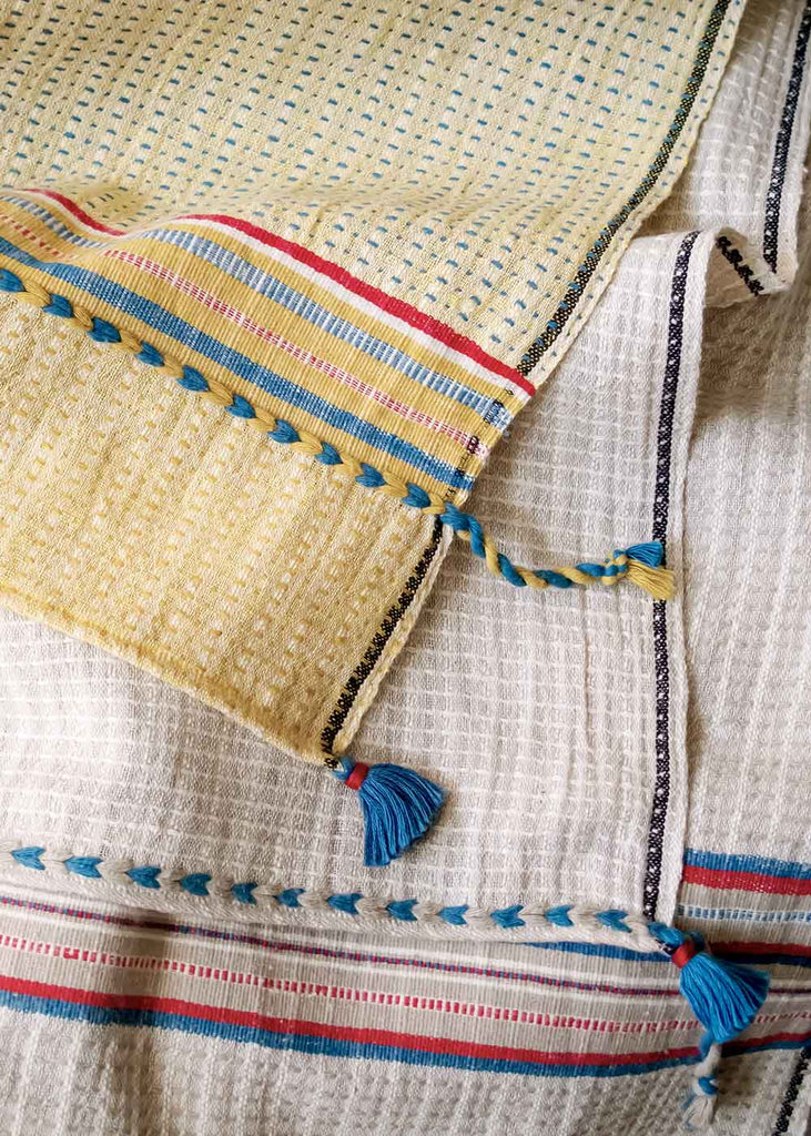 Injiri Handwoven Cotton Waffle Bath Towel