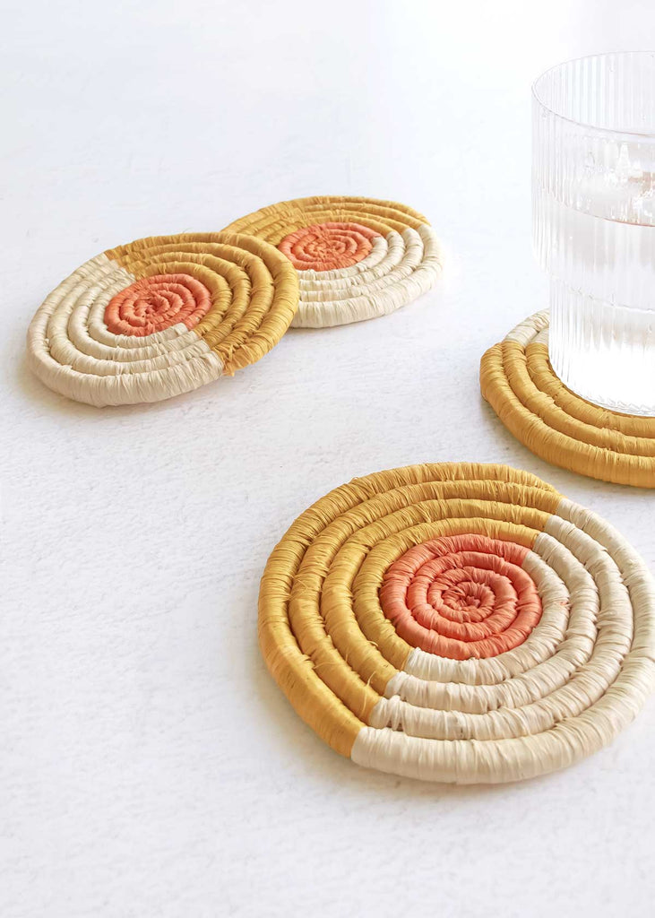 Handwoven Raffia Coaster