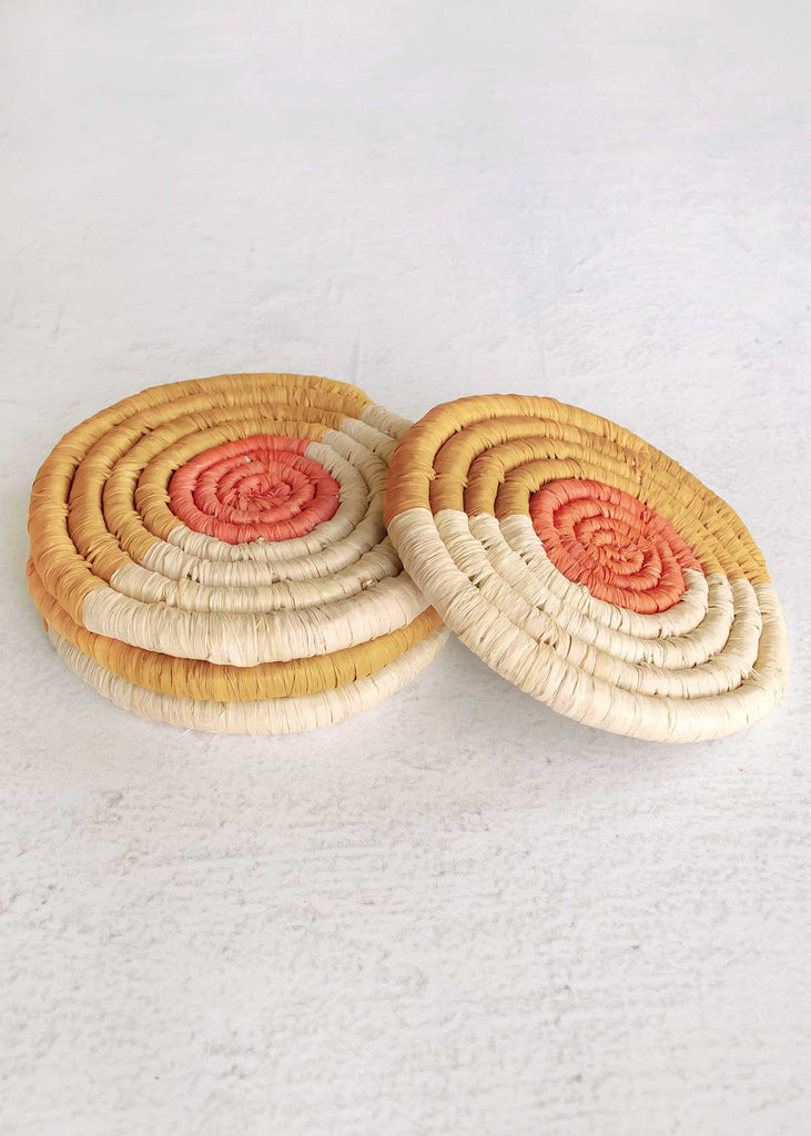 Handwoven Raffia Coaster