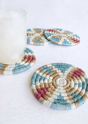 Kazi Raffia Coaster Set of 4