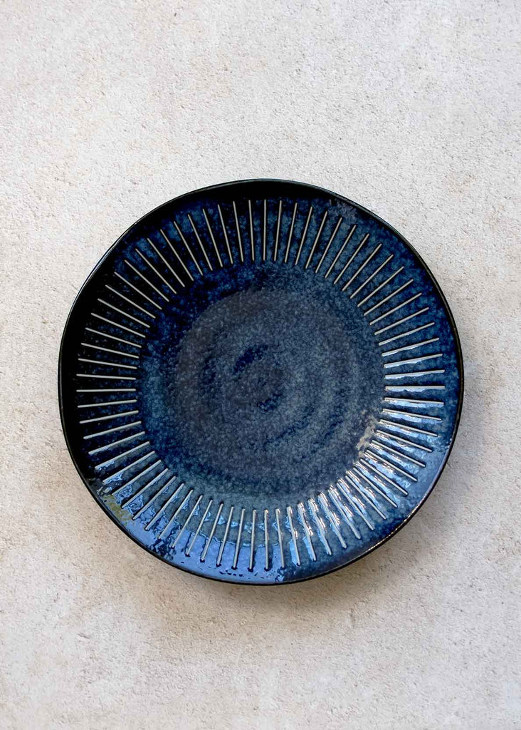 Blue Tokusa Dinner Plate