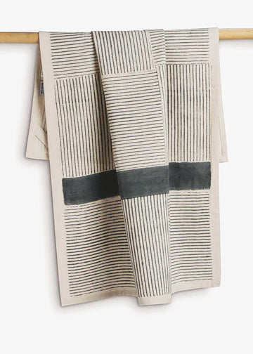 Sustainable Threads Bold Stripe Block Printed Dish Towel