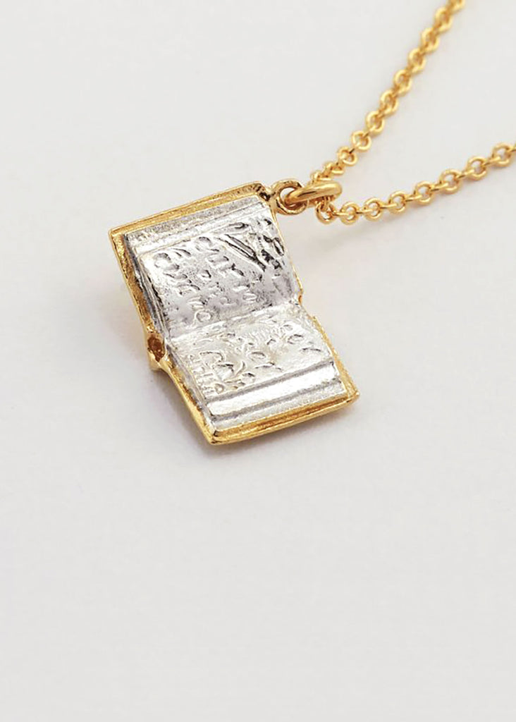 Alex Monroe Alice in Wonderland Open Book Necklace