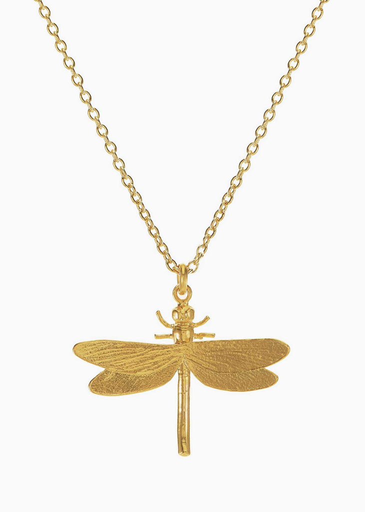 Alex Monroe Gold Plated Dragonfly Necklace