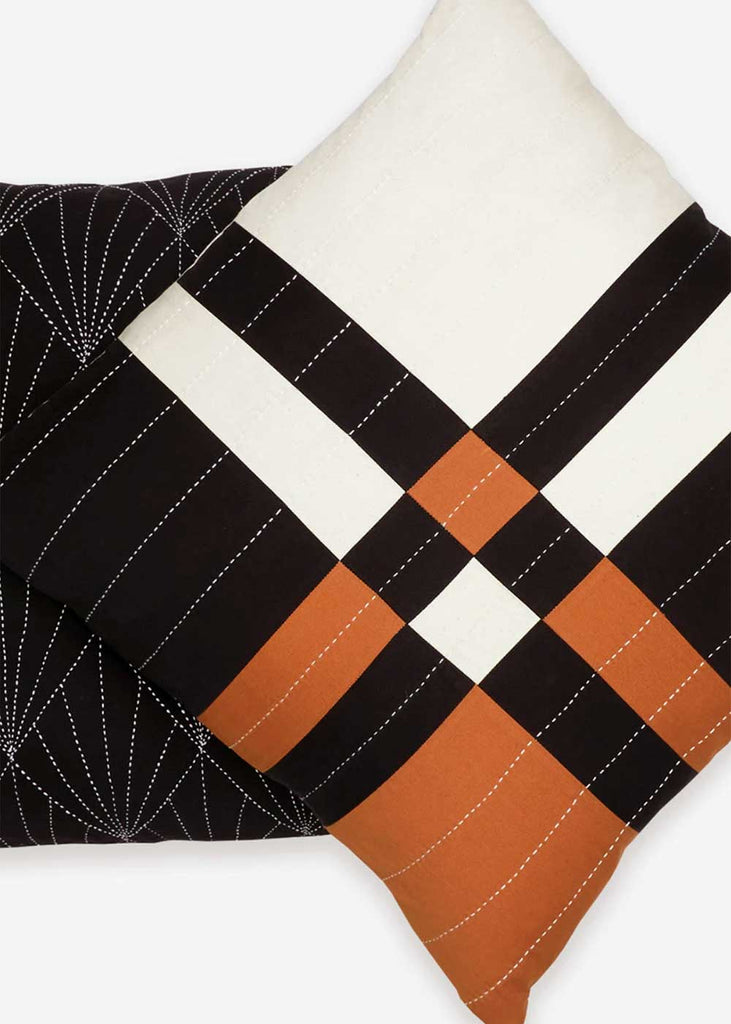 Anchal Project Caramel Patchwork Pillow