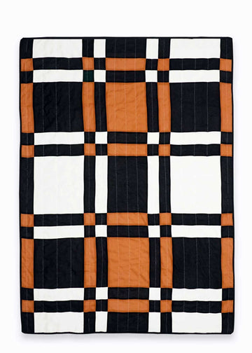Anchal Project Caramel Patchwork Quilted Throw